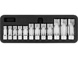 SPECIALISED SLOTTED SOCKET SET | 9.5 MM (3/8") | 8 - 19 MM | 12 PCS. (YT-17505)
