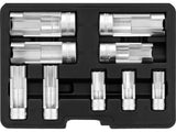SPECIALIST SLOTTED SOCKET SET | 10 - 22 MM | 9 PCS. (YT-17507)
