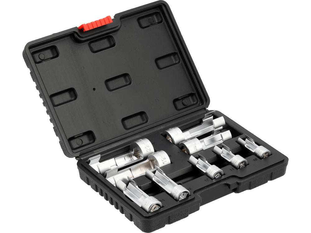 SPECIALIST SLOTTED SOCKET SET | 10 - 22 MM | 9 PCS. (YT-17507)