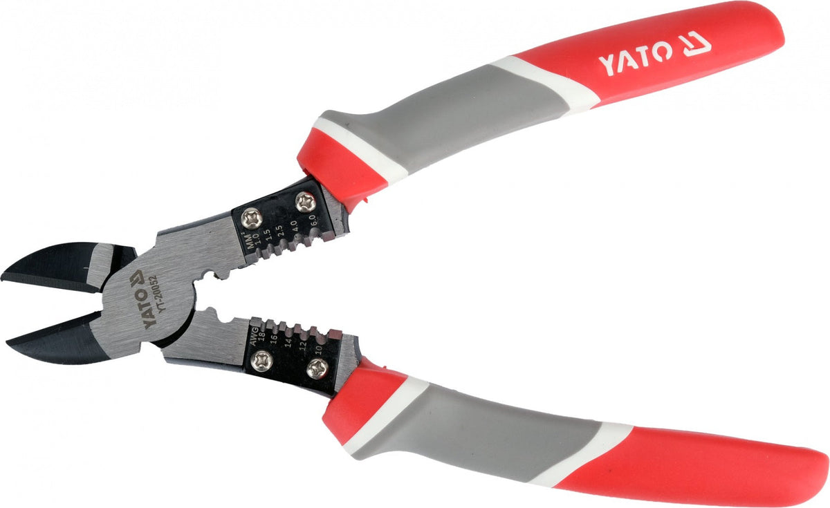 SIDE CUTTERS WITH WIRE STRIPPING FUNCTION | 200 MM (YT-20052)