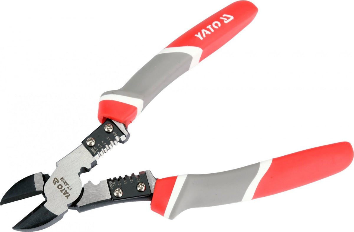 SIDE CUTTERS WITH WIRE STRIPPING FUNCTION | 200 MM (YT-20052)