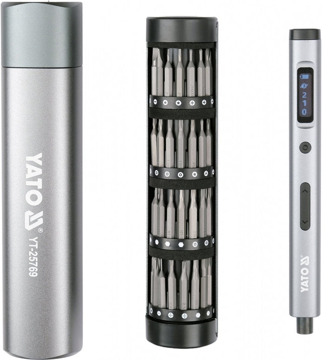 PRECISION CORDLESS SCREWDRIVER FOR ELECTRONICS WITH BITS | 3.7 V | 61 PCS. (YT-25769)