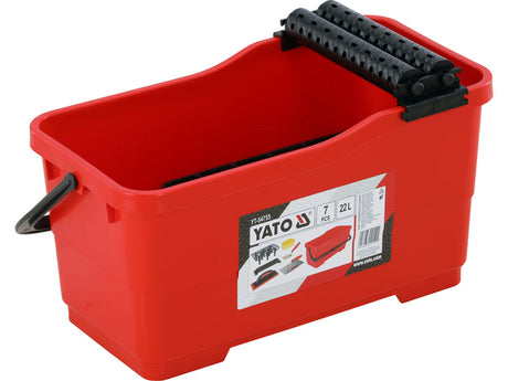 TILE LAYING AND GROUTING TOOL SET WITH 22 L BUCKET | 7 PCS. (YT-54755)