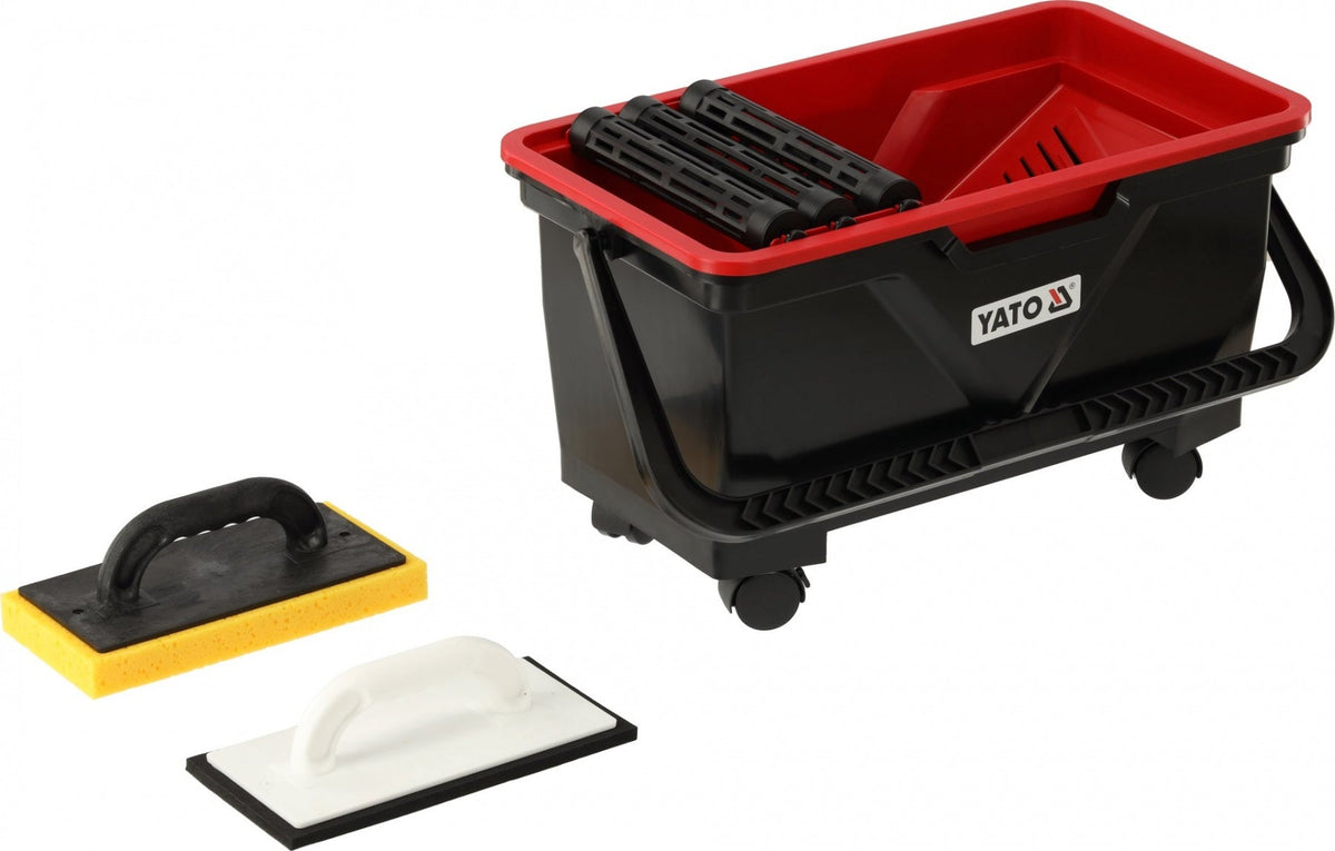 TILE LAYING AND CLEANING SET WITH 25 L BUCKET AND 2 SPONGES (YT-54760)
