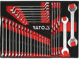 TOOL TRAY: COMBINATION, RING AND OPEN-END SPANNERS | 6-32 MM | 34 PCS (YT-55493)