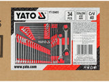 TOOL TRAY: COMBINATION, RING AND OPEN-END SPANNERS | 6-32 MM | 34 PCS (YT-55493)