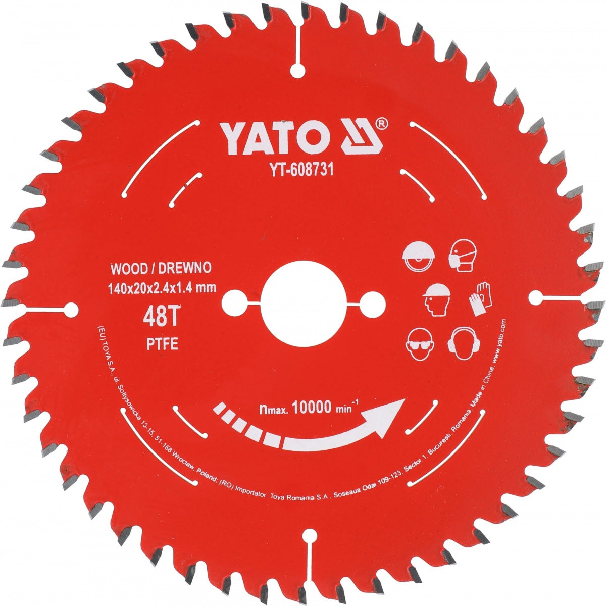 CUTTING DISC FOR CIRCULAR SAW | FOR WOOD | WITH CARBIDE TEETH | Ø140 MM | 48T (YT-608731)