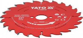 TCT CUTTING DISC FOR WOOD | 165 MM | 24 TEETH | 20 MM | WITH PTFE COATING (YT-608732)
