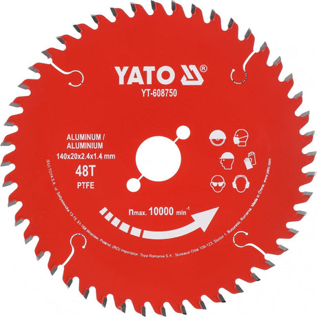 TCT CUTTING DISC FOR ALUMINIUM AND NON-FERROUS METALS | 165 MM | 48 TEETH | 20 MM (YT-608751)