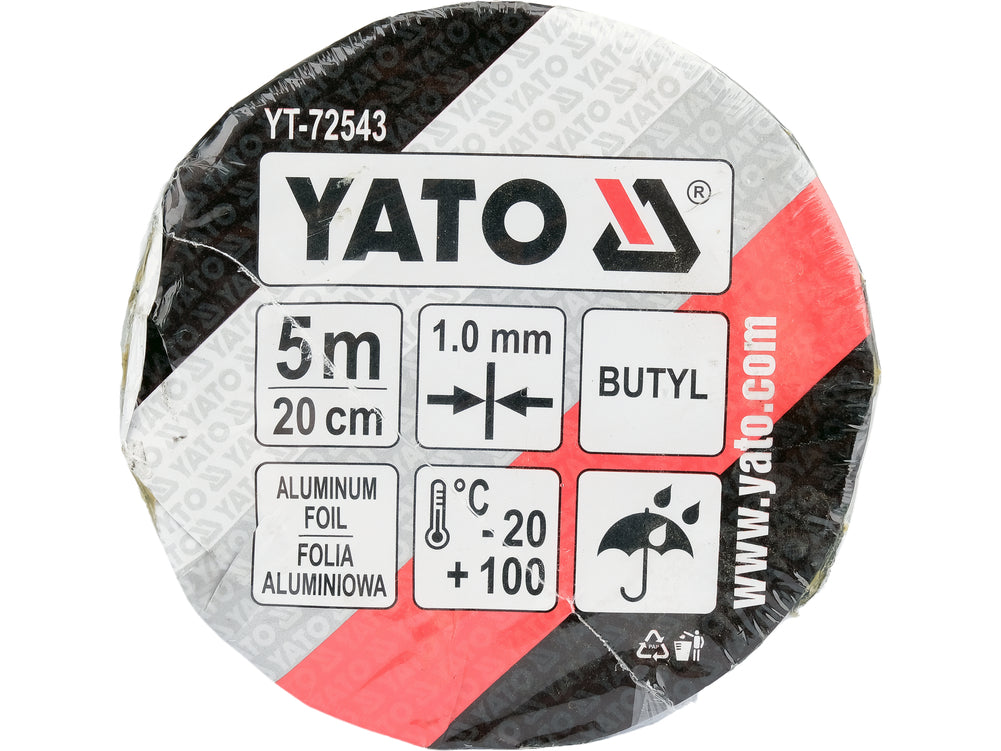 BUTYL SEALING TAPE WITH ALUMINIUM FOIL | 5 M × 20 CM (YT-72543)