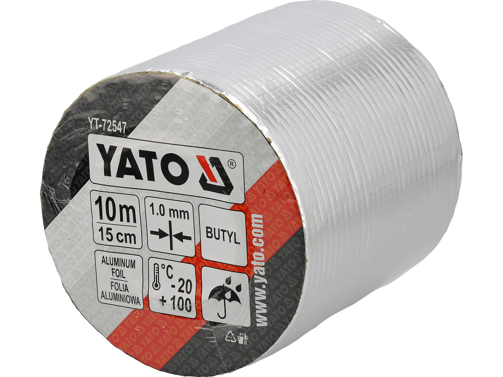 SELF-ADHESIVE BUTYL SEALING TAPE WITH ALUMINIUM FOIL | 10 M × 15 CM (YT-72547)