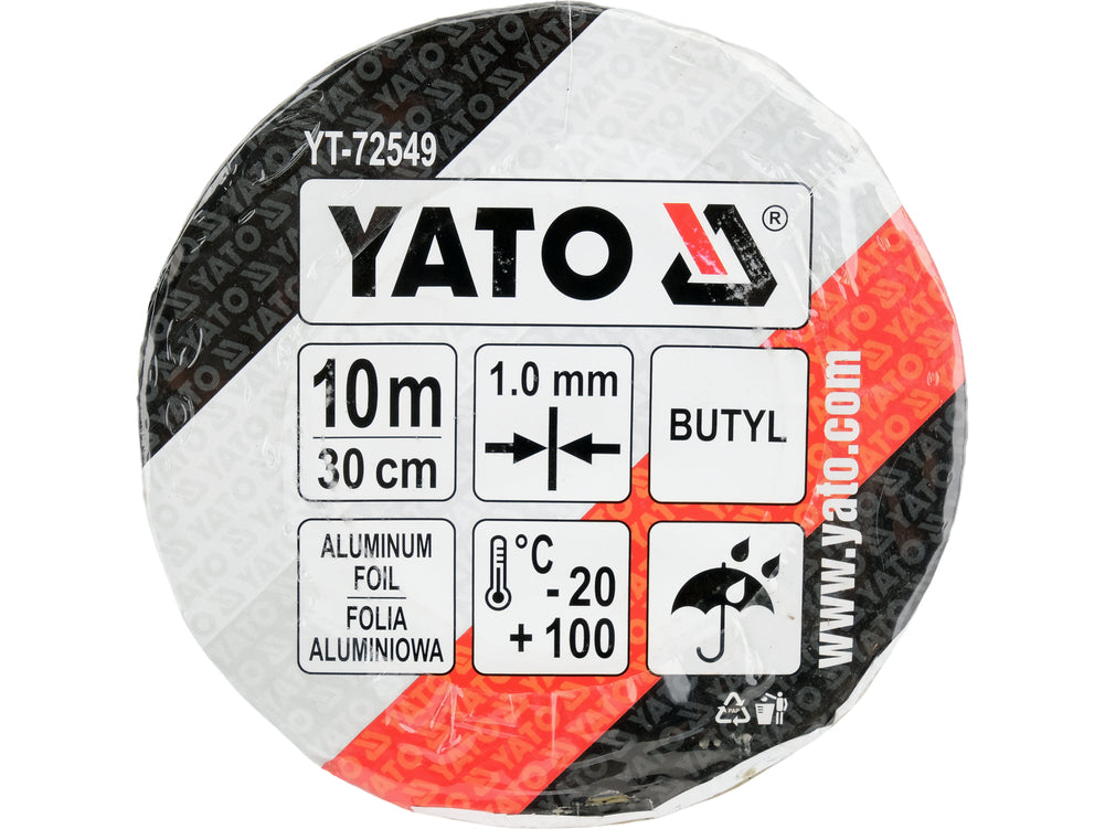 SELF-ADHESIVE BUTYL SEALING TAPE WITH ALUMINIUM FOIL | 10 M × 30 CM (YT-72549)