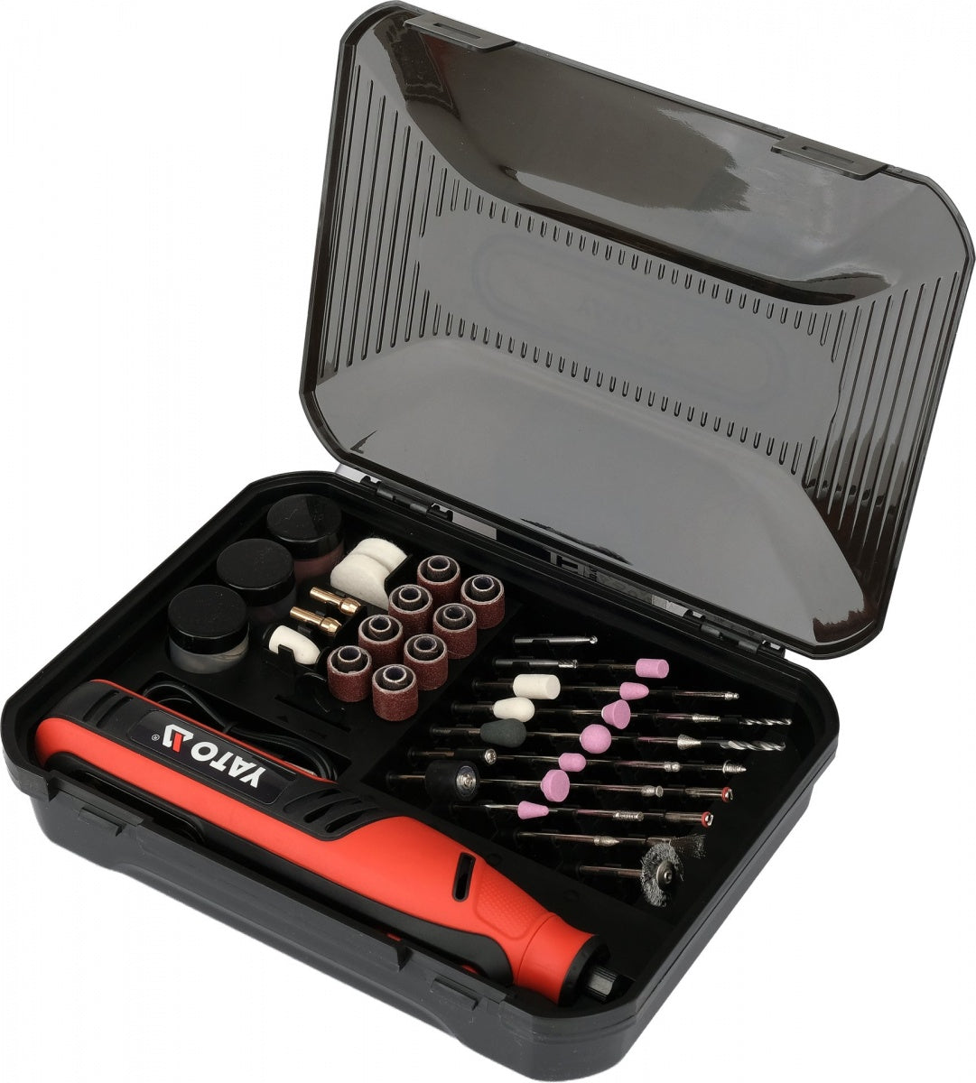 CORDLESS MINI GRINDER-ENGRAVER | 7.4 V | 2.0 Ah | 5000–30000 RPM | 102 ACCESSORIES (YT-82762)