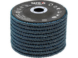 FLAP SANDING DISC | ZIRCONIUM | P60 | 125X22MM | 10 PCS (YT-833001)