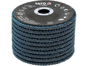 FLAP SANDING DISC | ZIRCONIUM | P60 | 125X22MM | 10 PCS (YT-833001)