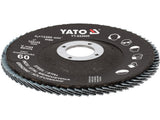 FLAP SANDING DISC | ZIRCONIUM | P60 | 125X22MM | 10 PCS (YT-833001)