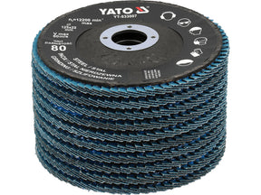 FLAP SANDING DISC | ZIRCONIUM | P80 | 125X22MM | 10 PCS (YT-833002)