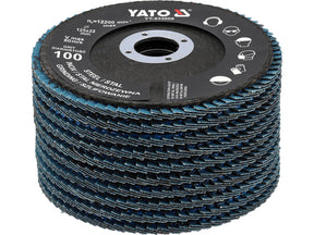 FLAP SANDING DISC | ZIRCONIUM | P100 | 125X22mm | 10 PCS (YT-833003)