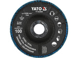 FLAP SANDING DISC | ZIRCONIUM | P100 | 125X22mm | 10 PCS (YT-833003)