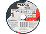 FLAP SANDING DISC | ZIRCONIUM | P100 | 125X22mm | 10 PCS (YT-833003)