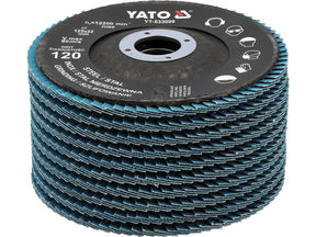 FLAP SANDING DISC | ZIRCONIUM | P120 | 125X22mm | 10 PCS (YT-833004)