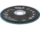 FLAP SANDING DISC | ZIRCONIUM | P120 | 125X22mm | 10 PCS (YT-833004)