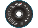 FLAP SANDING DISC | ZIRCONIUM | P120 | 125X22mm | 10 PCS (YT-833004)