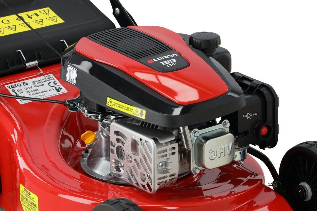 PETROL LAWNMOWER WITH LONCIN 2.4 KW ENGINE | 46 CM | 60 L (YT-85501)