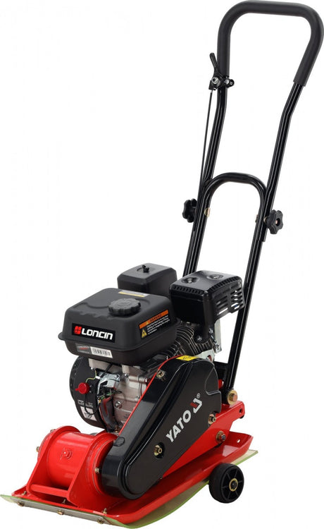 UNIDIRECTIONAL PLATE COMPACTOR | 11 kN | 6.5 HP | 530 × 350 MM | WITH TRANSPORT WHEELS (YT-90300)