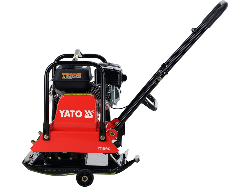 UNIDIRECTIONAL PLATE COMPACTOR | 20 kN | 6.5 HP | 550 × 440 MM | WITH TRANSPORT WHEELS (YT-90307)