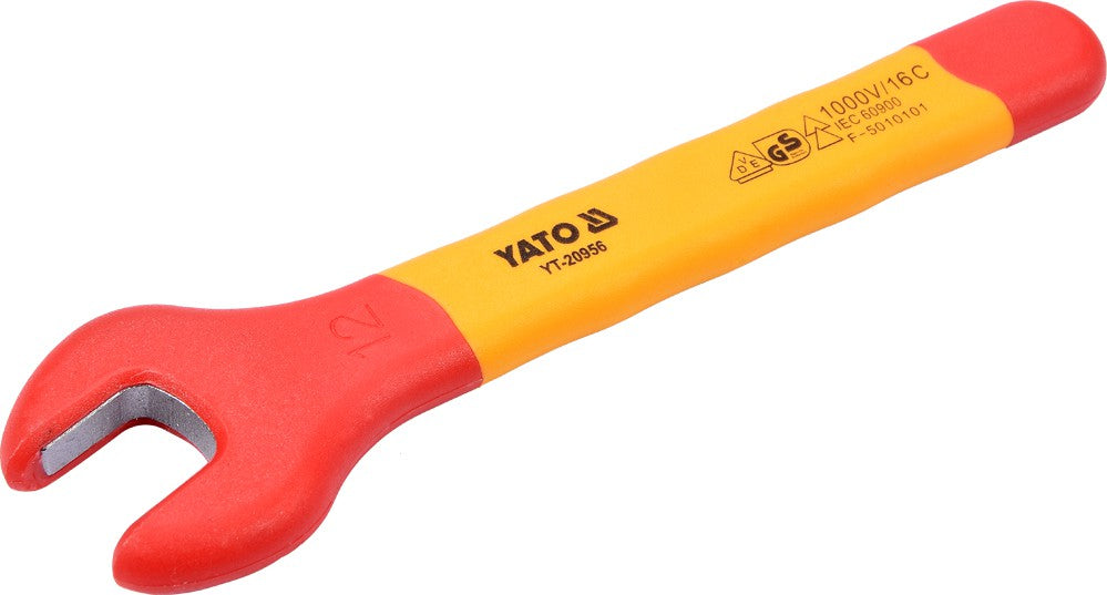 INSULATED OPEN-END WRENCH FOR ELECTRICIAN 12 MM VDE (YT-20956)