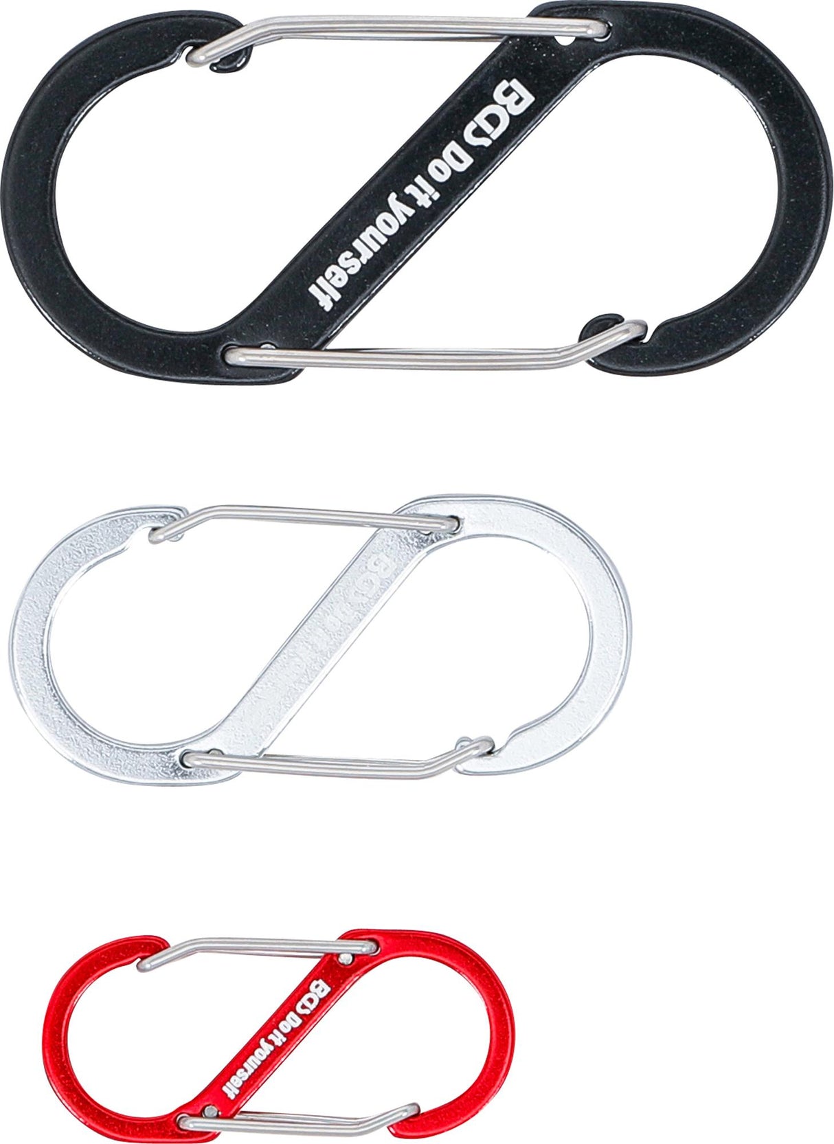 DOUBLE SNAP HOOK ASSORTMENT | ALUMINIUM | 3 PCS. (85783)
