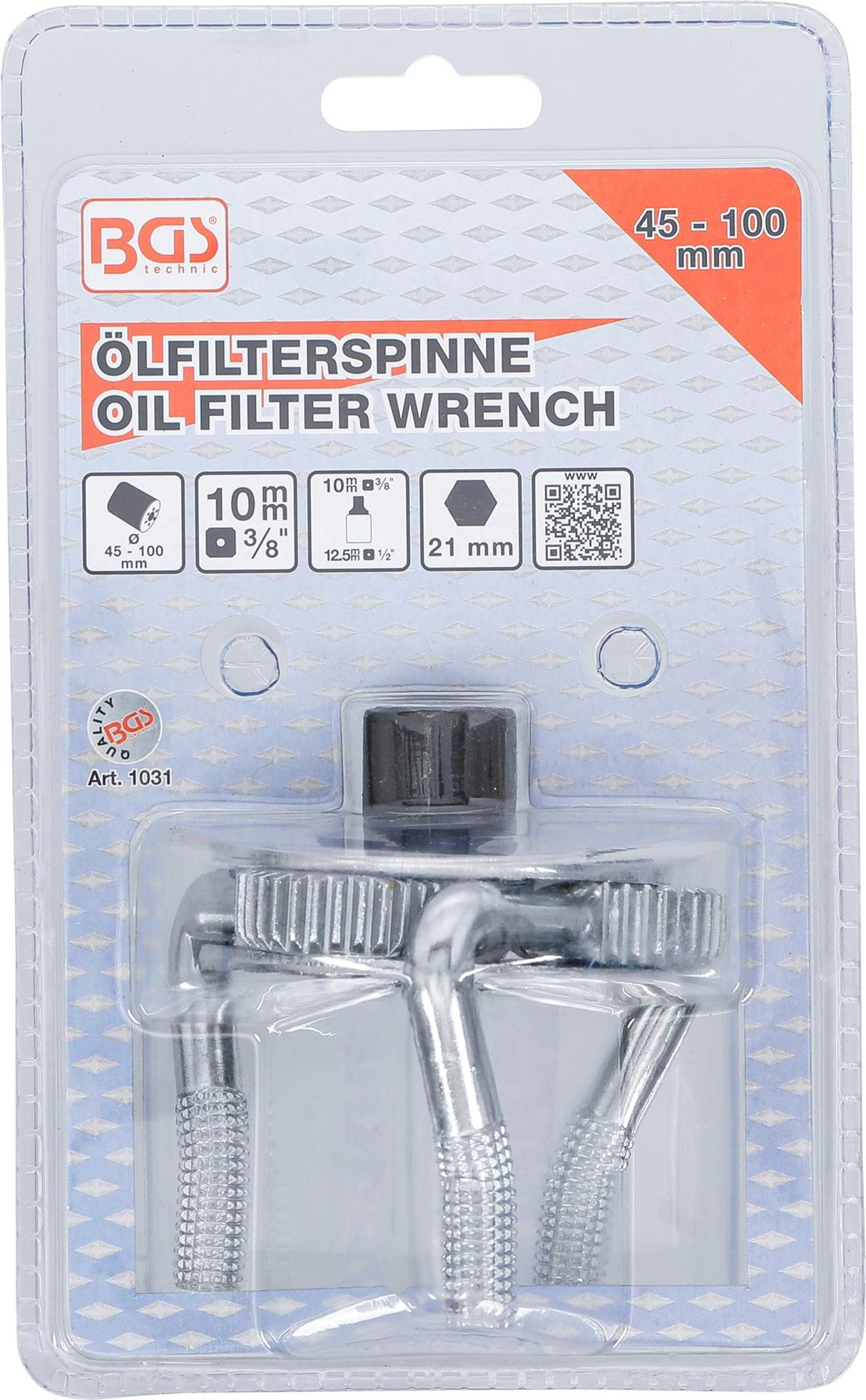 OIL FILTER WRENCH, 3-ARM | FOR OIL FILTER Ø 60 - 100 MM (1031)