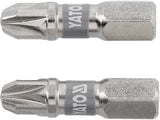 SCREWDRIVER BITS 1/4 25MM PZ3 2 PCS NI (YT-78005)