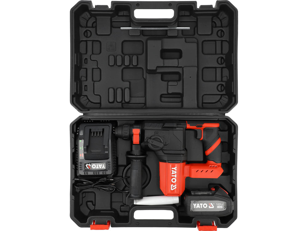 BRUSHLESS ROTARY HAMMER 18V SDS PLUS 2.5J - BATTERY 4 AH (YT-827721)
