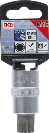 BIT SOCKET | 12.5 MM (1/2") DRIVE | SPLINE (FOR XZN) M17 (5180-M17)