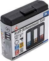 PROTECTIVE IMPACT SOCKET SET | 12.5 MM (1/2") DRIVE | 17 - 19 - 21 MM | 3 PCS. (7310)