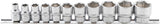 SOCKET SET, HEXAGON | 10 MM (3/8") DRIVE | 5/16" - 7/8" | 11 PCS. (9110)