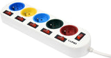 EXTENSION CORD W. GROUND W. SWITCH 4S 3M (72460)