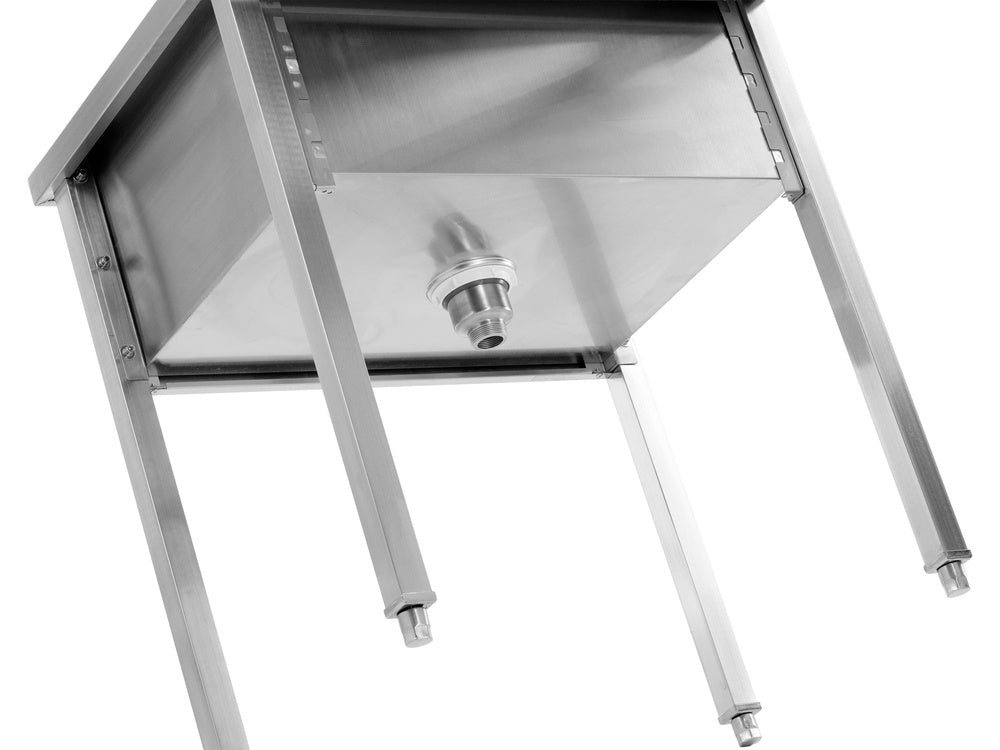 STAINLESS STEEL TABLE WITH SPACIOUS SINK / BASIN | 60 X 60 CM (YG-30920)