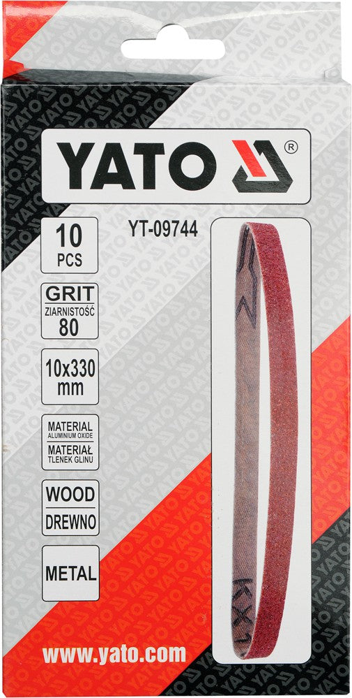 SANDING BELT P80 SIZE 10X330MM (YT-09744)