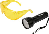 UV FLASHLIGHT 51 LED AND GLASSES SET (YT-08581)