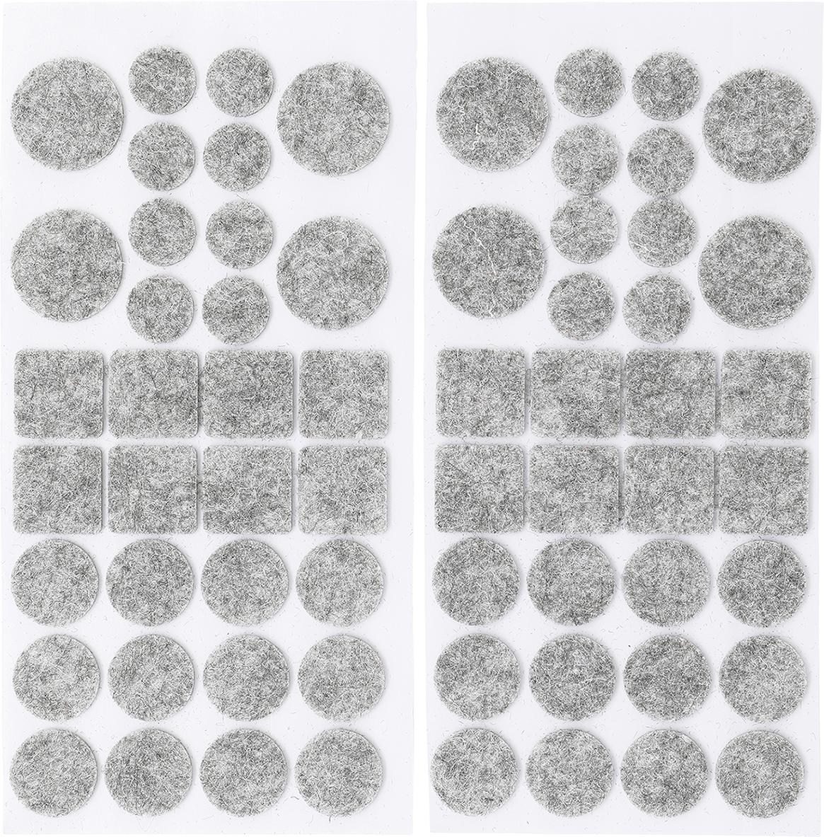 FELT PADS SET | TINGED WITH GRAY | 64 PCS. (80703)