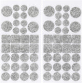 FELT PADS SET | TINGED WITH GRAY | 64 PCS. (80703)