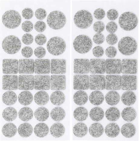 FELT PADS SET | TINGED WITH GRAY | 64 PCS. (80703)