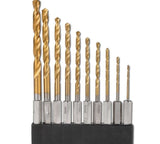 HSS DRILL SET | TITANIUM COATED | 1.5 - 6 MM | 10 PCS. (50801)