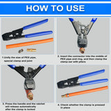 STAINLESS STEEL CLAMP CRIMPING PLIERS | PEX CINCH | WITH SET (CH31)