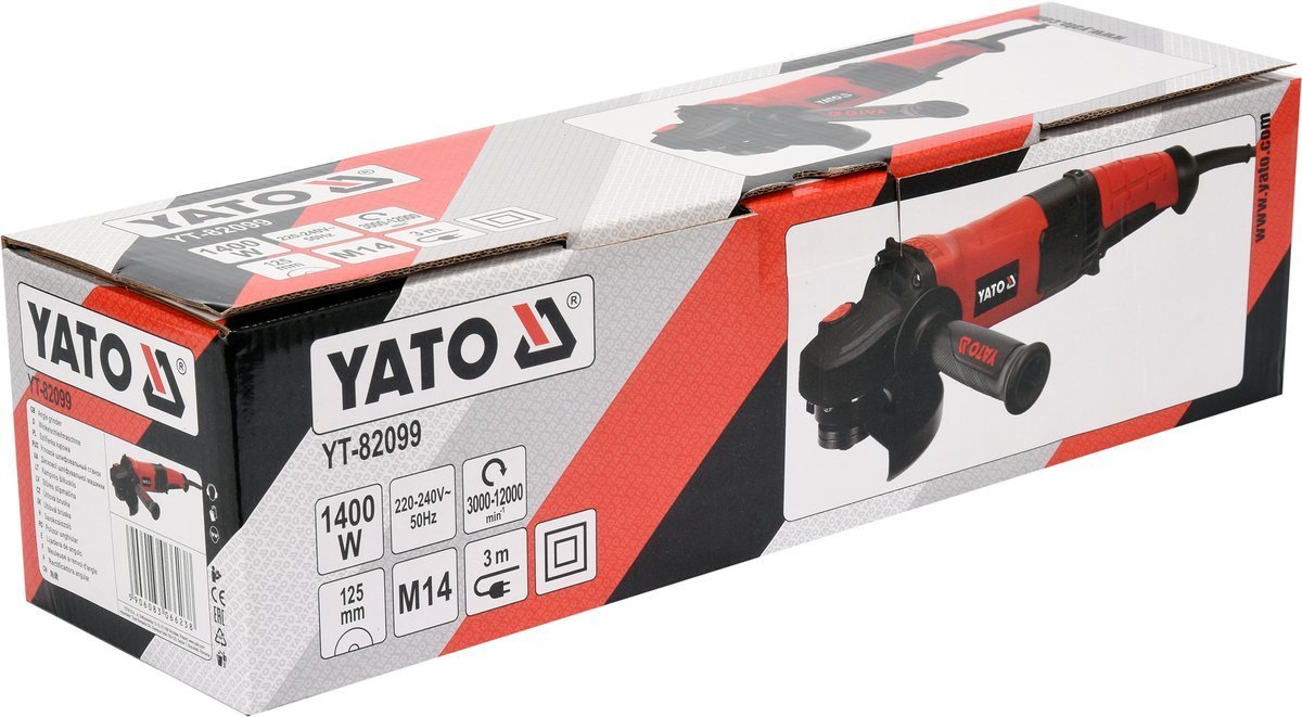 ANGLE GRINDER 1400W BACK HANDLE VAR.SPD. (YT-82099)
