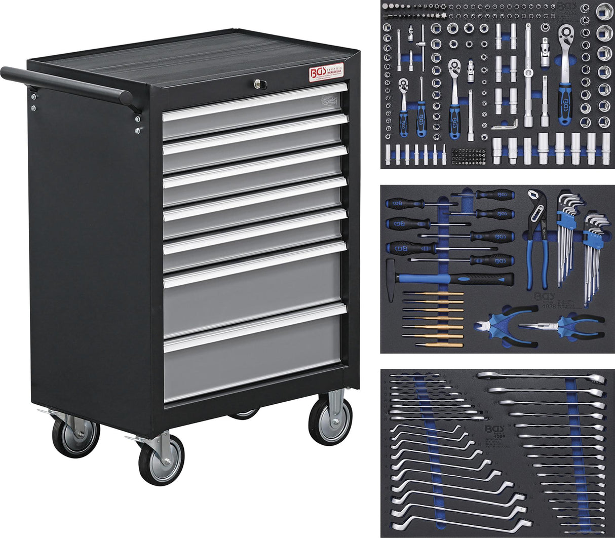 TOOL CABINET | 7 DRAWERS | WITH 263 TOOLS (4062)
