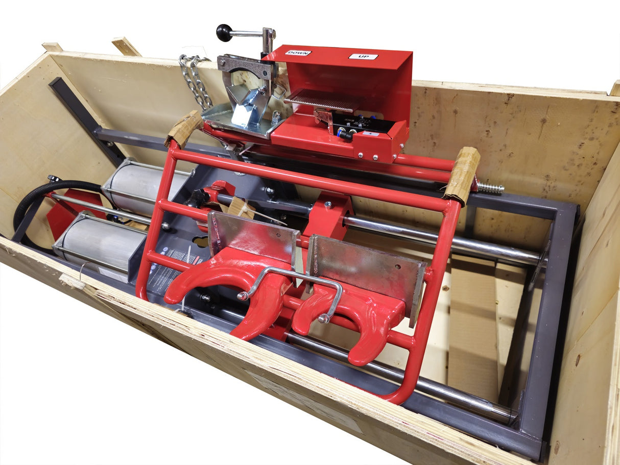 PNEUMATIC STRUT SPRING COMPRESSOR STATION | DOUBLE CYLINDER | WITH SAFETY LOCK | 2000 KG (SP2T)